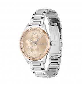 Montre Femme Hugo Boss Sport Lux  - Boîtier acier argenté - Bracelet acier argenté - Ref 1502604