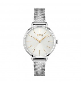 Montre Femme Hugo Boss Business  - Boîtier acier argenté - Bracelet acier argenté - Ref 1502611