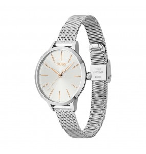 Montre Femme Hugo Boss Business  - Boîtier acier argenté - Bracelet acier argenté - Ref 1502611