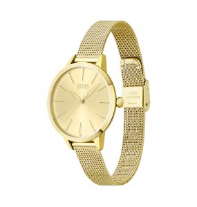 Montre Femme Hugo Boss Business  - Boîtier acier doré - Bracelet acier doré - Ref 1502612