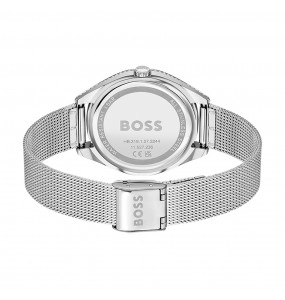 Montre Femme Hugo Boss Business  - Boîtier acier argenté - Bracelet acier argenté - Ref 1502638