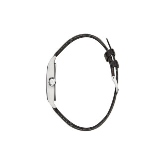 Lip Churchill T18 Cadran acier Argenté - Bracelet Cuir Noir