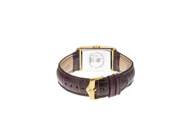 Lip Churchill T18 Cadran acier Doré - Bracelet Cuir Marron
