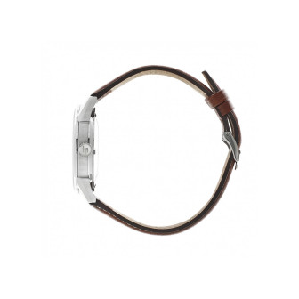 Lip Himalaya 40 mm cadran Squelette blanc - Bracelet cuir marron