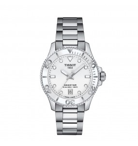 TISSOT SEASTAR 1000 36MM BLANC ACIER T1202101101100