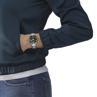 TISSOT SEASTAR 1000 36MM NOIR OR ACIER T1202102105100