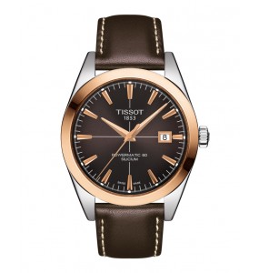Montre Tissot Gentleman Powermatic 80 Silicium Solid 18K Gold bezel T9274074629100 Homme style Traditionnel