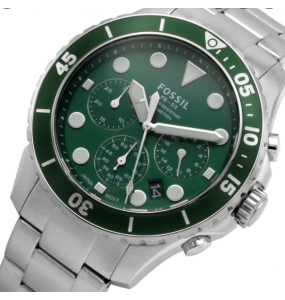 Montre Homme Fossil FB-03 Vert Acier Chronographe - FS5726