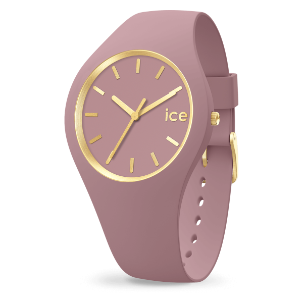 Montre Ice Watch Glam Brushed Femme - Boîtier Silicone Rose - Bracelet Silicone Rose - Réf. 019529