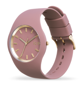 Montre Ice Watch Glam Brushed Femme - Boîtier Silicone Rose - Bracelet Silicone Rose - Réf. 019529