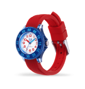 Montre Enfant Ice Watch Cartoon - Boîtier résine Bleu - Bracelet Silicone Rouge - Réf. 018933