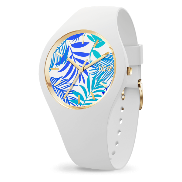 Montre Femme Ice Watch flower - Turquoise leaves - Medium - 3H - Réf. 20517