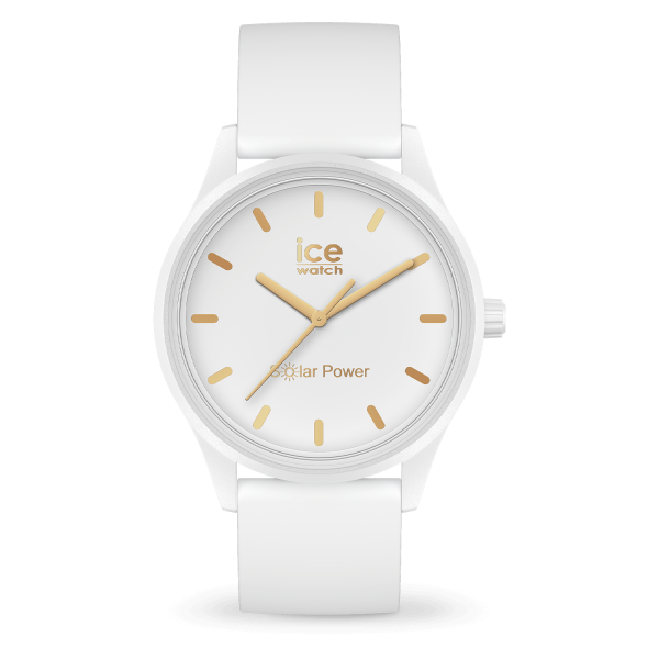 Montre Femme Ice Watch solar power - White gold - Medium  - 3H - Réf. 020301
