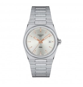 TISSOT PRX 35MM GRIS DORE ROSE ACIER T1372101103100