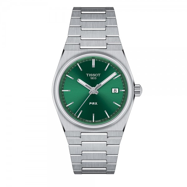 TISSOT PRX 35MM VERT ACIER T1372101108100