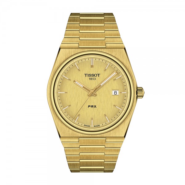 TISSOT PRX PVD OR JAUNE ACIER T1374103302100