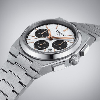 TISSOT PRX AUTOMATIC CHRONOGRAPH BLANC NOIR ACIER T1374271101100