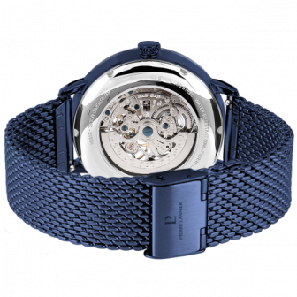 Montre Homme Automatique Pierre Lannier Automatic en Acier Bleu Ref 318B468