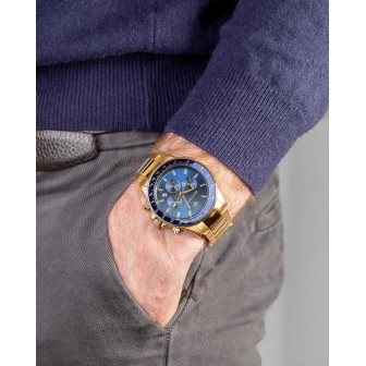 Montre Homme MASERATI Sfida Acier PVD Or Bleu - R8873640008