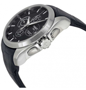 TISSOT COUTURIER AUTOMATIQUE CHRONOGRAPHE NOIR CUIR T0356271605100