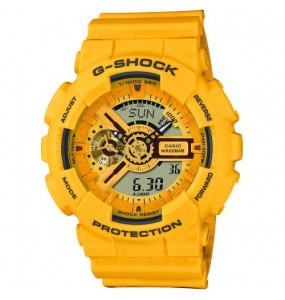 Montre Homme Casio G-Shock résine jaune cadran jaune GA-110SLC-9AER