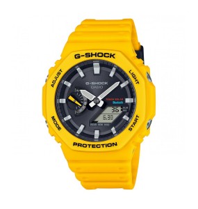 Montre Homme Casio G-Shock résine jaune cadran noir GA-B2100C-9AER