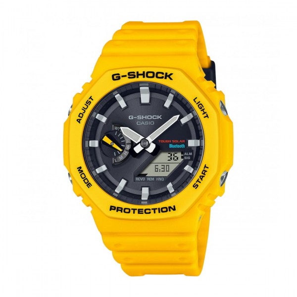 Montre Homme Casio G-Shock résine jaune cadran noir GA-B2100C-9AER