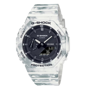 Montre Homme Casio G-Shock résine blanc cadran noir GAE-2100GC-7AER