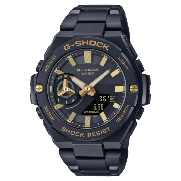 Montre Homme Casio G-Shock boîtier acier noir, cadran noir GST-B500BD-1A9ER
