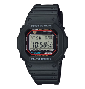 Montre Homme Casio G-Shock digital boîtier acier et cadran noirs, bracelet résine GW-M5610U-1ER