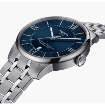 TISSOT CHEMIN DES TOURELLES POWERMATIC 80 ACIER BLEU T0994071104800