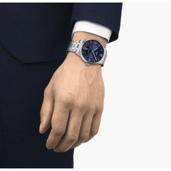 TISSOT CHEMIN DES TOURELLES POWERMATIC 80 ACIER BLEU T0994071104800