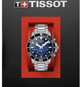 Montre Homme TISSOT Seastar 1000 Chronographe Bleu - T1204171104101