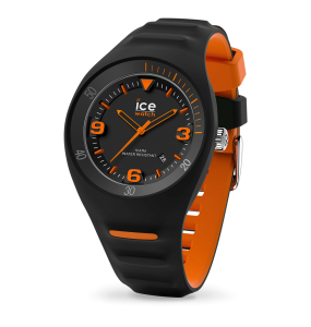 Montre Homme Ice Watch Pierre Leclercq en Plastique Noir et Orange Ref 17598