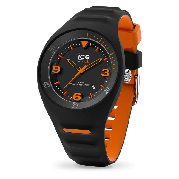 Montre Homme Ice Watch Pierre Leclercq en Plastique Noir et Orange Ref 17598