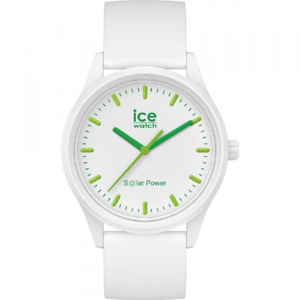 Montre Mixte Ice Watch Ice Solar Power en Silicone Blanc Ref 17762