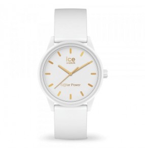 Montre Femme Ice Watch Ice Solar Power en Silicone Blanc Ref 18474