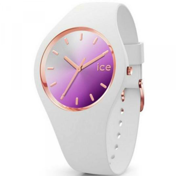 Montre Femme Ice Watch Ice Sunset en Silicone Blanc Ref 20636