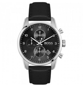 Montre Homme Boss Sport Lux en Cuir Noir Ref 1513782