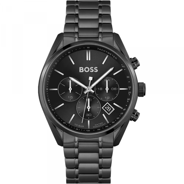 Montre Homme Boss Champion en Métal Noir Ref 1513960