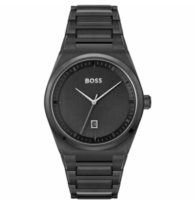 Montre Homme Boss Steer en Métal Noir Ref 1513994