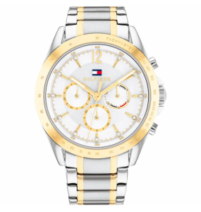 Montre Femme Tommy Hilfiger Kenzie en Métal Argenté et Doré Ref 1782555