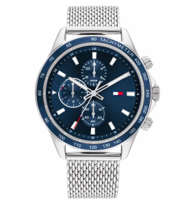 Montre Homme Tommy Hilfiger Miles en Métal Argenté Ref 1792018