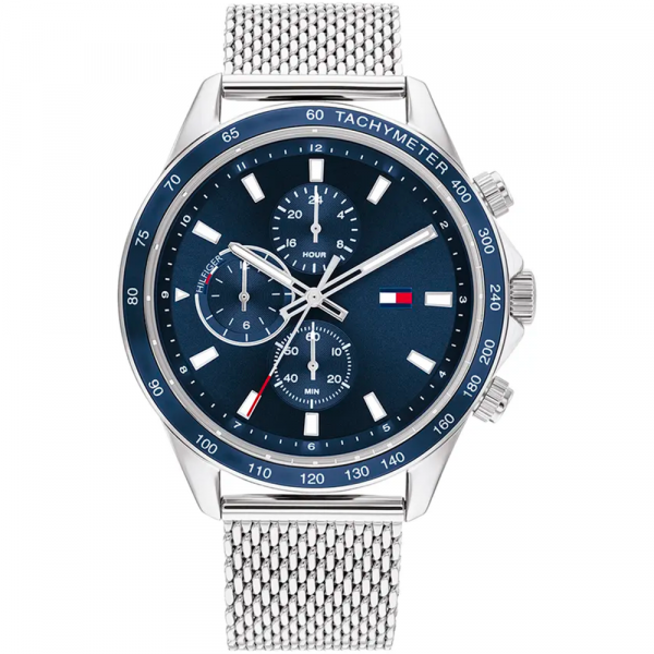 Montre Homme Tommy Hilfiger Miles en Métal Argenté Ref 1792018