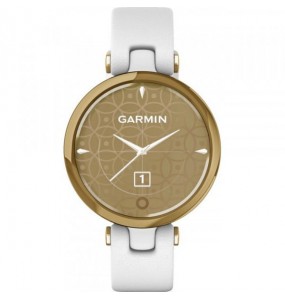 Montre Femme Connectée Garmin Lily en Cuir Blanc Ref 010-02384-B3