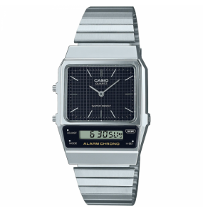 Montre Mixte Casio Vintage en Métal Argenté Ref AQ-800E-1AEF