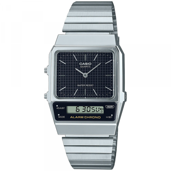 Montre Mixte Casio Vintage en Métal Argenté Ref AQ-800E-1AEF