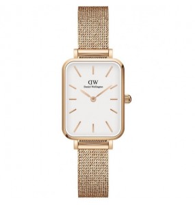 Montre Femme Daniel Wellington Quadro en Acier Doré Rose Ref DW.DW00100431