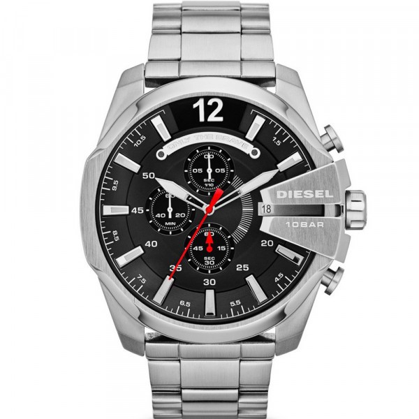 Montre Homme Diesel Mega Chief en Acier Argenté Ref DZ4308