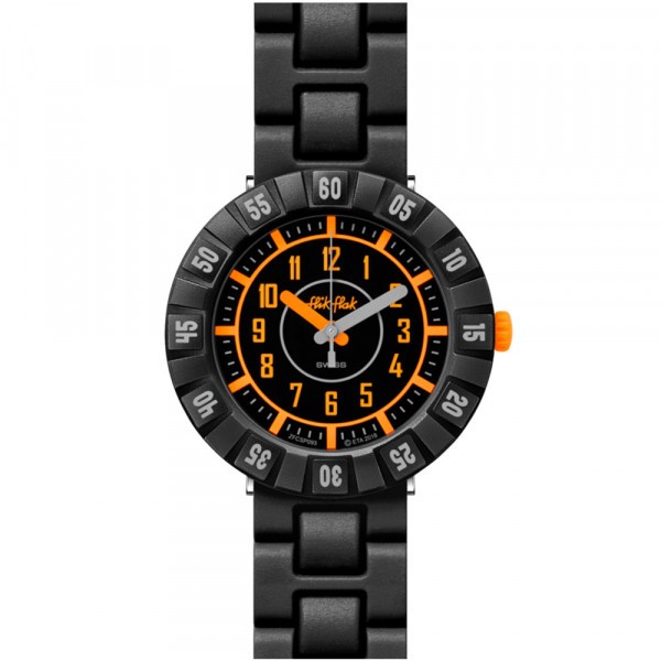 Montre Enfant Flik Flak Catch U en Plastique Noir Ref FCSP093